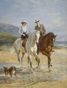 Impresionismo Painting - Encuentro de pareja por el deporte de equitación Stile Heywood Hardy